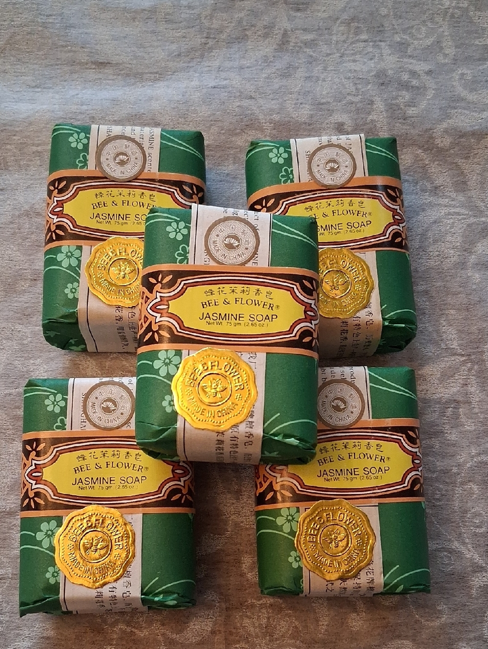 5pk Bundle - Bee & Flower Jasmine Moisturizing Soap Bar